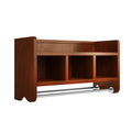 Alaterre Furniture 25" Bath Storage Shelf with Two Towel Rods, Chestnut ABSS0070